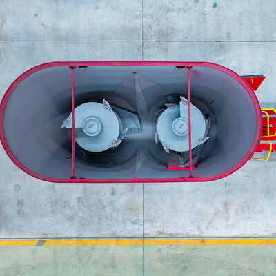 comprare Miscelatore verticale a doppia coclea da 20 m³ per mangiatoie TMR per allevamenti ad alta produttività da 55 kW online manufacture